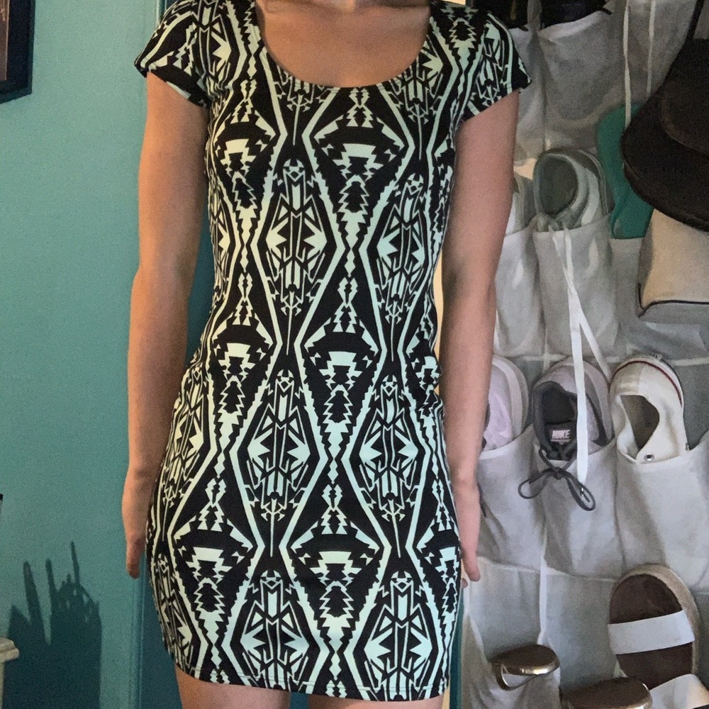 Charlotte Russe aztec print bodycon mini dress